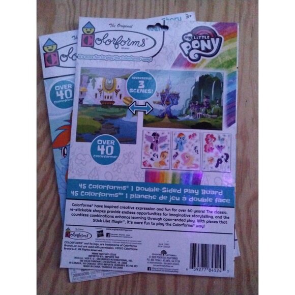 My Little Pony Colorforms Sticker Story Adventure - 40 Reusable Stickers 2-Pack - Picture 2 of 3
